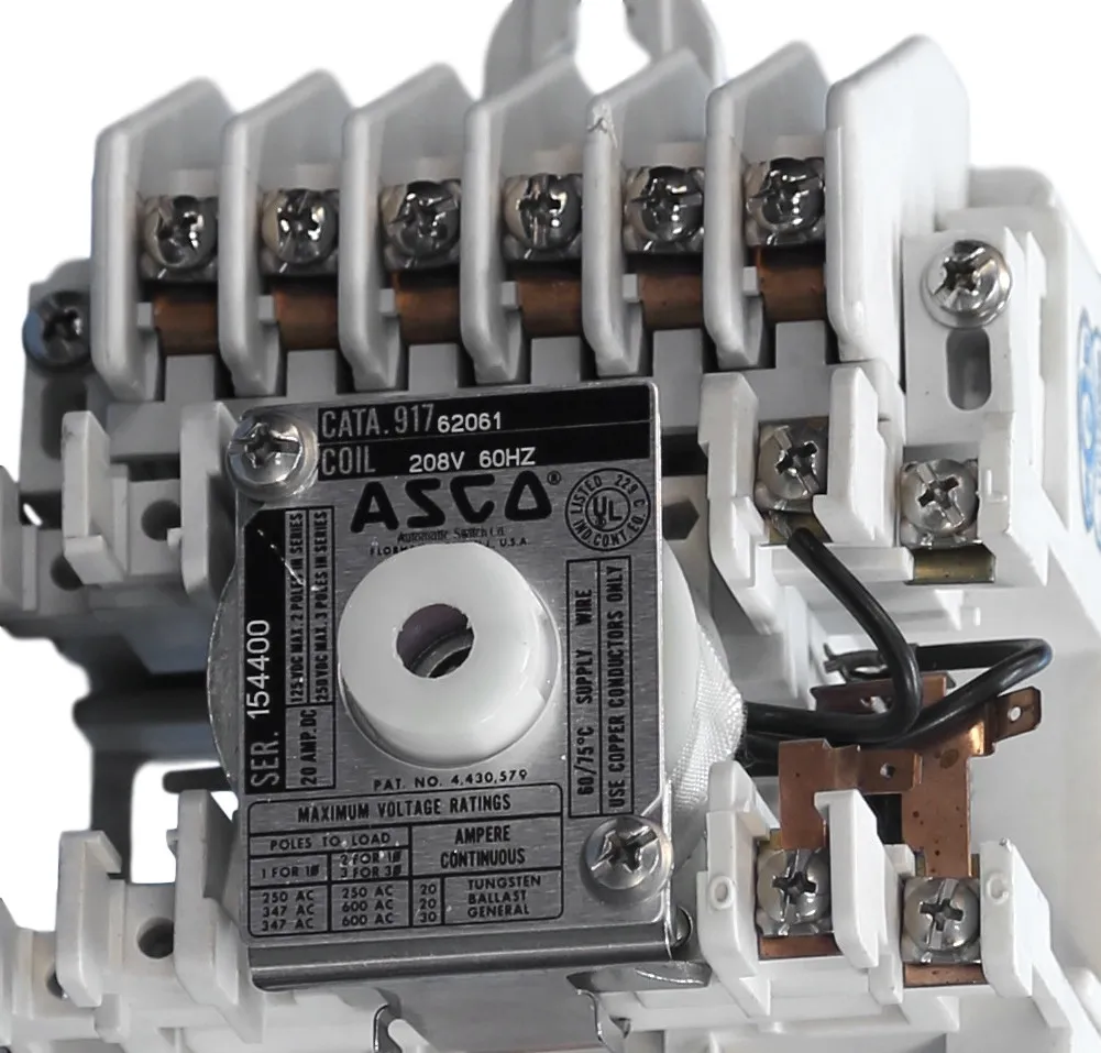 ASCO 917 Electrically Held Lighting Contactor 30A
